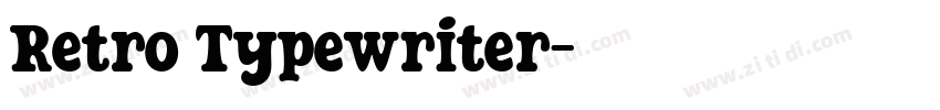 Retro Typewriter字体转换